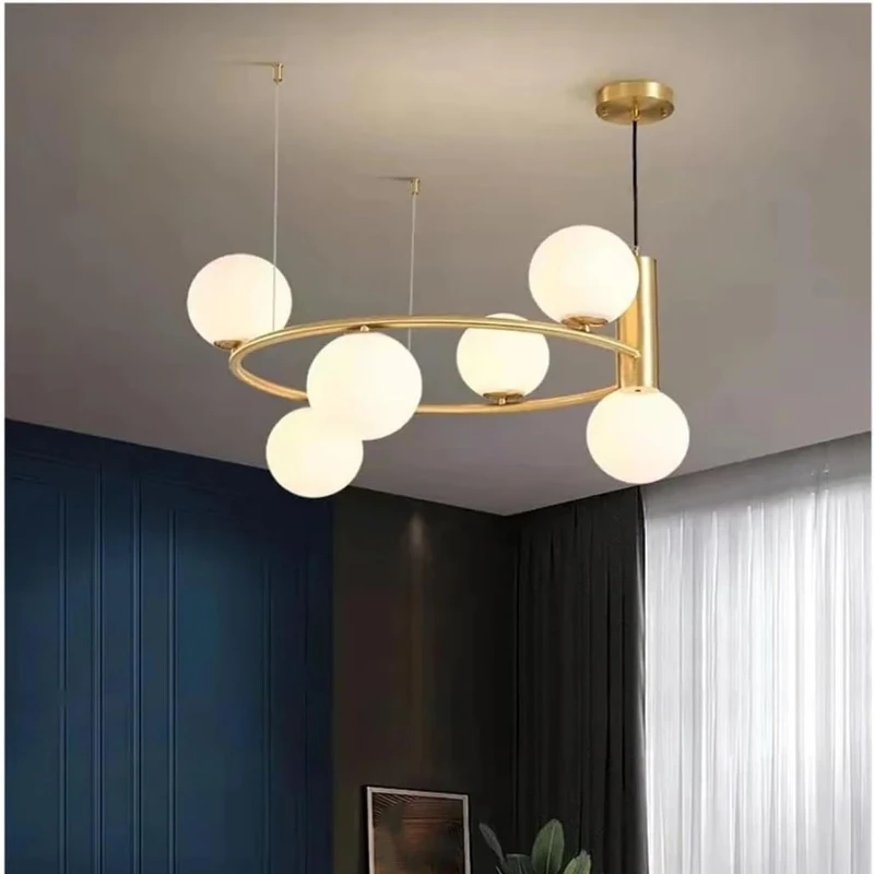 

Nordic Magic Bean Galss Chandelier Restaurant Light Glass Ball Pendant Light for Dining Room Hanging Light Indoor Lighting