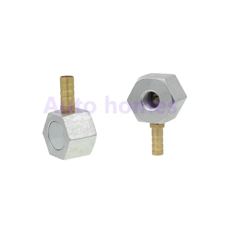 G1/4 3/8 1/2 Cooling Tube Magnet Base with One Brass Adapter 6mm/8mm/10mm/12mm for Water Cooling Pipe Engraving Machine Tool