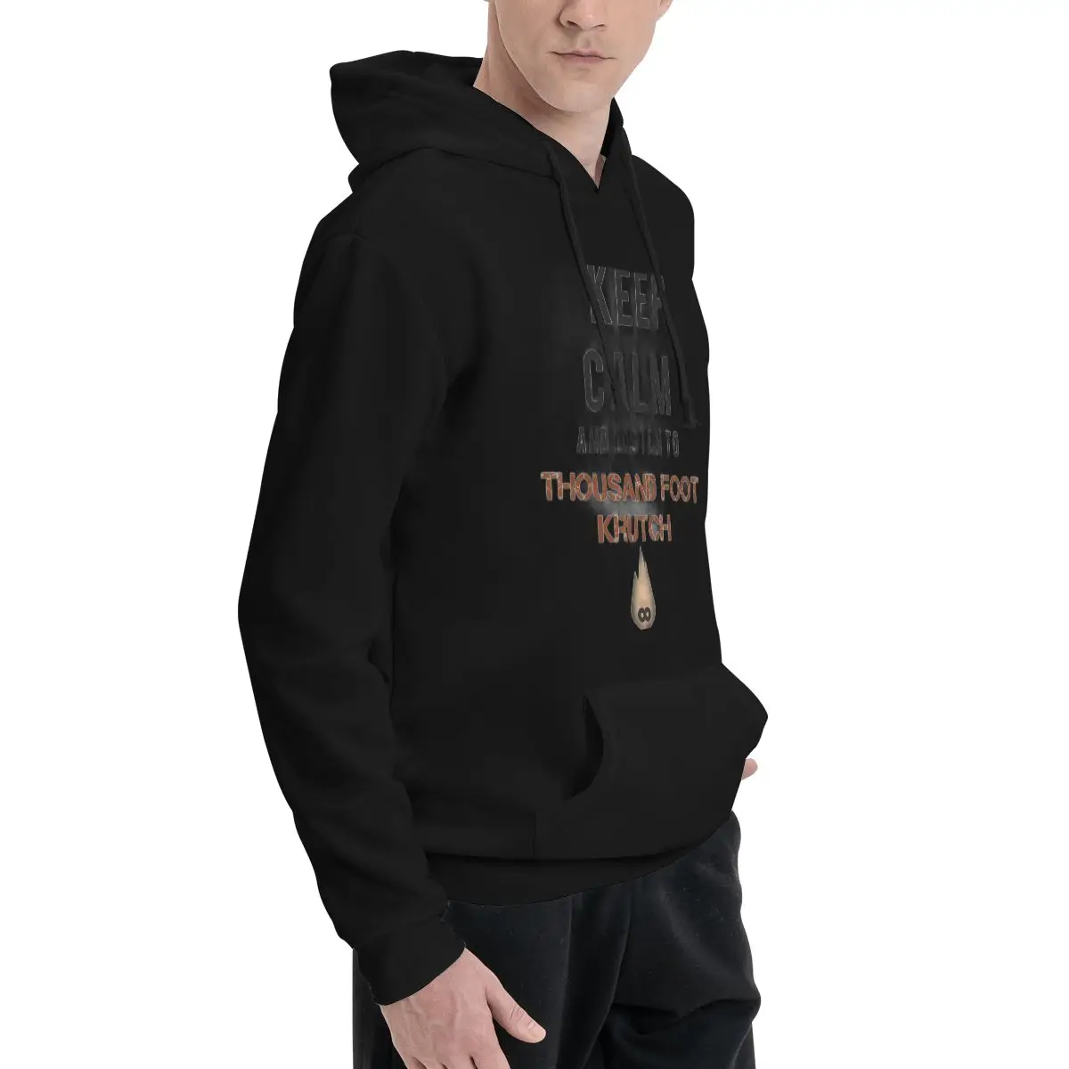 Thousand Foot Krutch-rmbg Men's Warm Fleece Hoodie - Durable Polyester Material, Perfect for Outdoor Activities and Casual Style