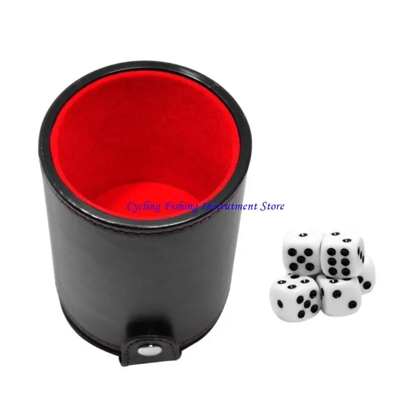 

G92F Table Board Game Dices Cup PU Leather Stable and Comfortable Hand Feeling Cup