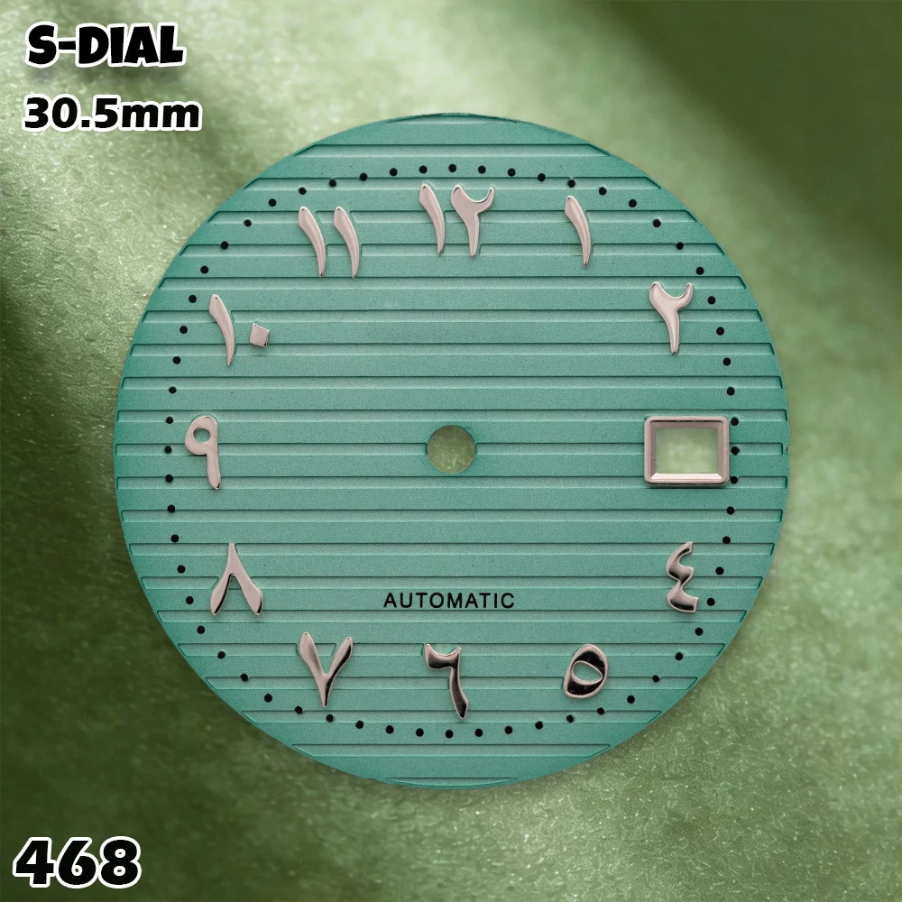 NH S Logo 30.5mm Arab Stripe Dial NH35/NH36 Movements Watches for men Watch Modification Accessories Repair Parts