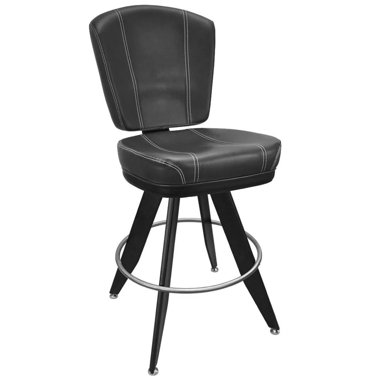 Commercial Casino Poker Table Bar Chair Modern Steel Base Swivel High Night Club Casino Bar Stool Bistro Counter Home Bar Mall