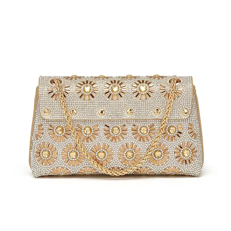 

Luxury Wedding Handbags For Women Elegant Chain Shoulder Bag Female Party Evening Clutch Bag