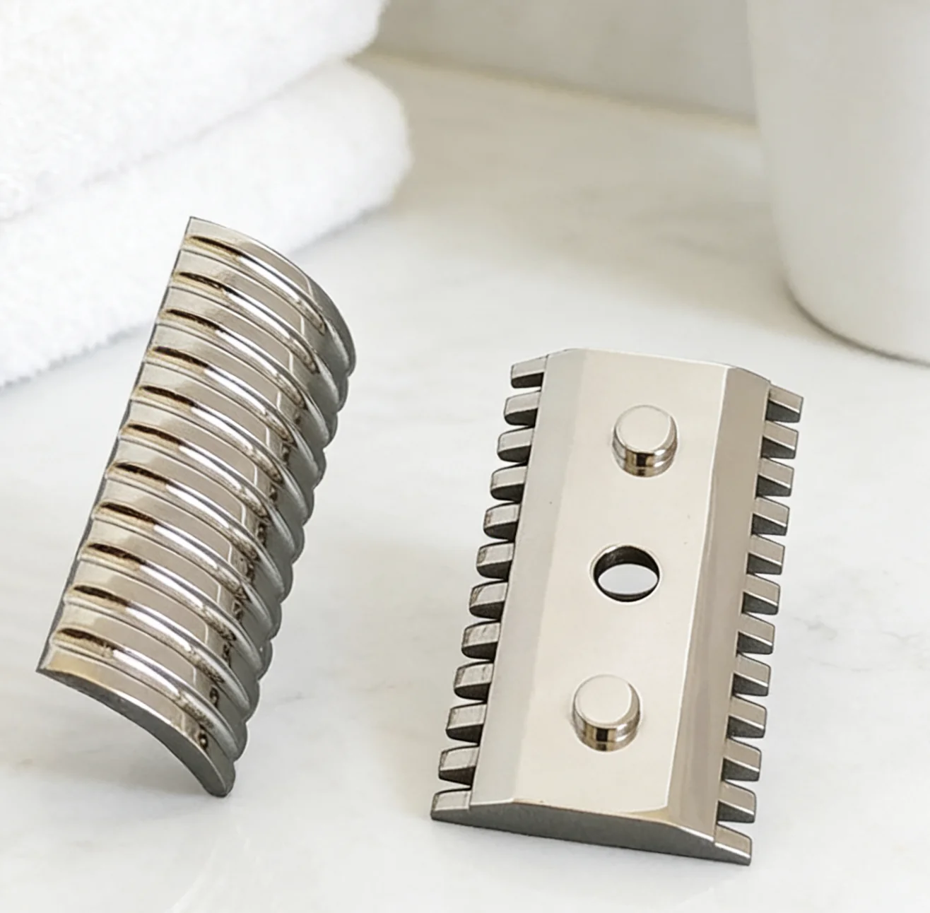 Dscosmetic X2 Stainless steel open comb double edge safety razor head