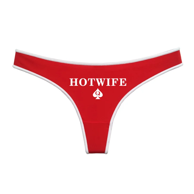 Hot Wife Queen of Spades Women Underpant Red Cotton Seamless Thong Female Soft Seamless Invisible Breathable Sport Underwear