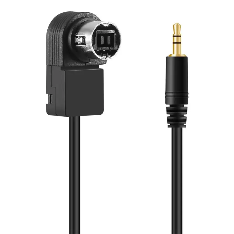 AB96-Car 3.5Mm Stereo Mini Jack For ALPINE/JVC Ai-NET 4FT 100Cm Aux Car Audio Cable Fit For Adapter For Phone