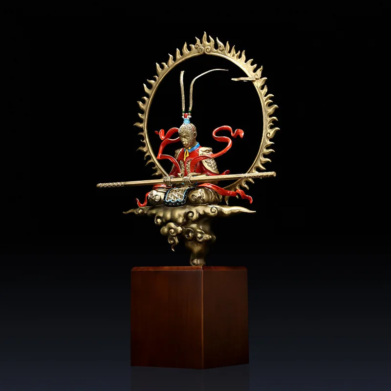 CZ pure brass Qitian Great Saint Sun Wukong Monkey King Ornament Office Desk Window Decoration Crafts