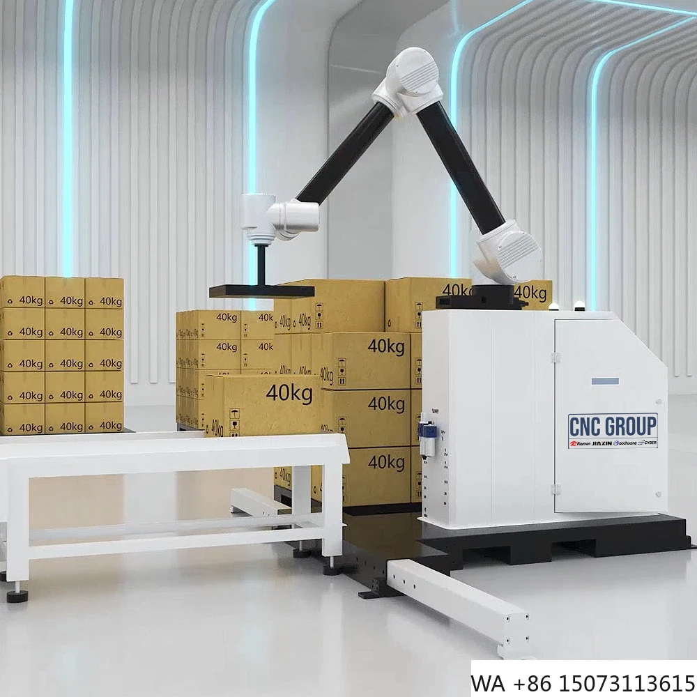 Automatisierte Kartonpalettierleitung – Paletierrobotersystem