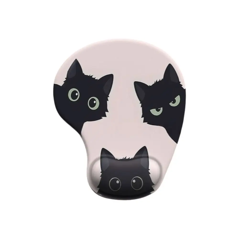 Non-Slip Cartoon Animal Mouse Pad Silicone Soft Comfortable Wrist Rest Smooth Surface Ergonomic Desktop Wrist Support Computer