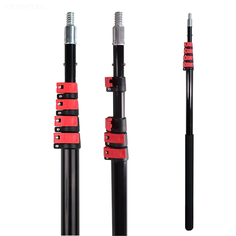 For Extentool 2-in-1 5 Section 6m Aluminum Extension Pole Multifunctional Telescopic Pole for Garden Cleaning