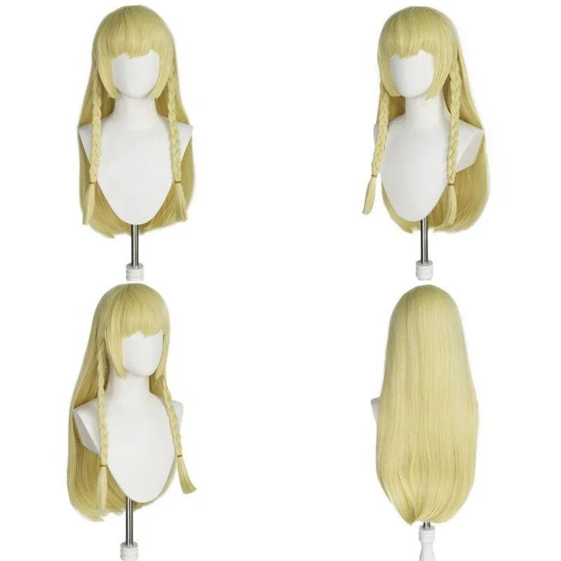 

Ladies Long Blonde Yellow Women's Straight Handcraft Braid Wig