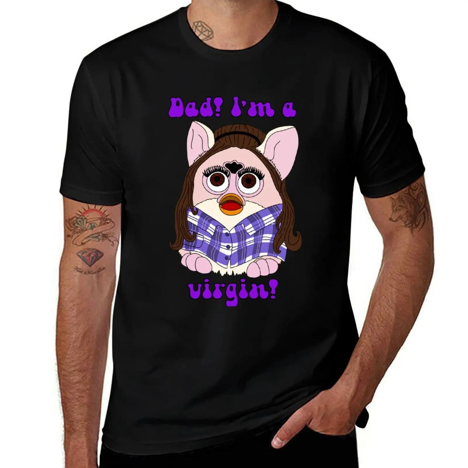 

Furby Twilight Eclipse Bella Swan “Dad! I’m a virgin!” T-Shirt plus size tops plain black t shirts men