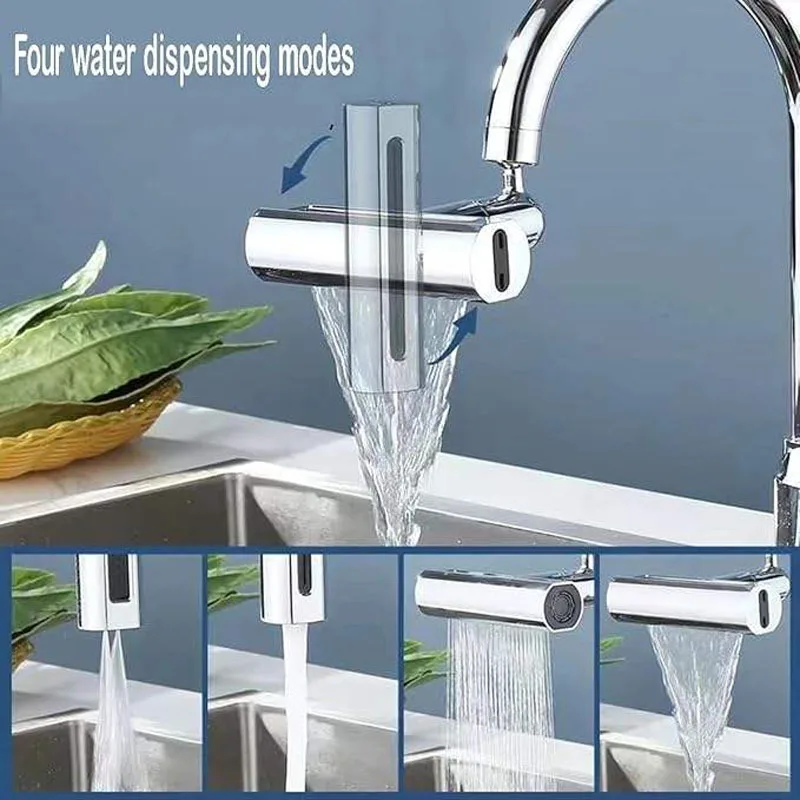 Multifunctional Faucet Nozzle Shower Connector Kitchen Sink Waterfall Faucet 4 Mode Water Outlet Universal Water Tap Extend