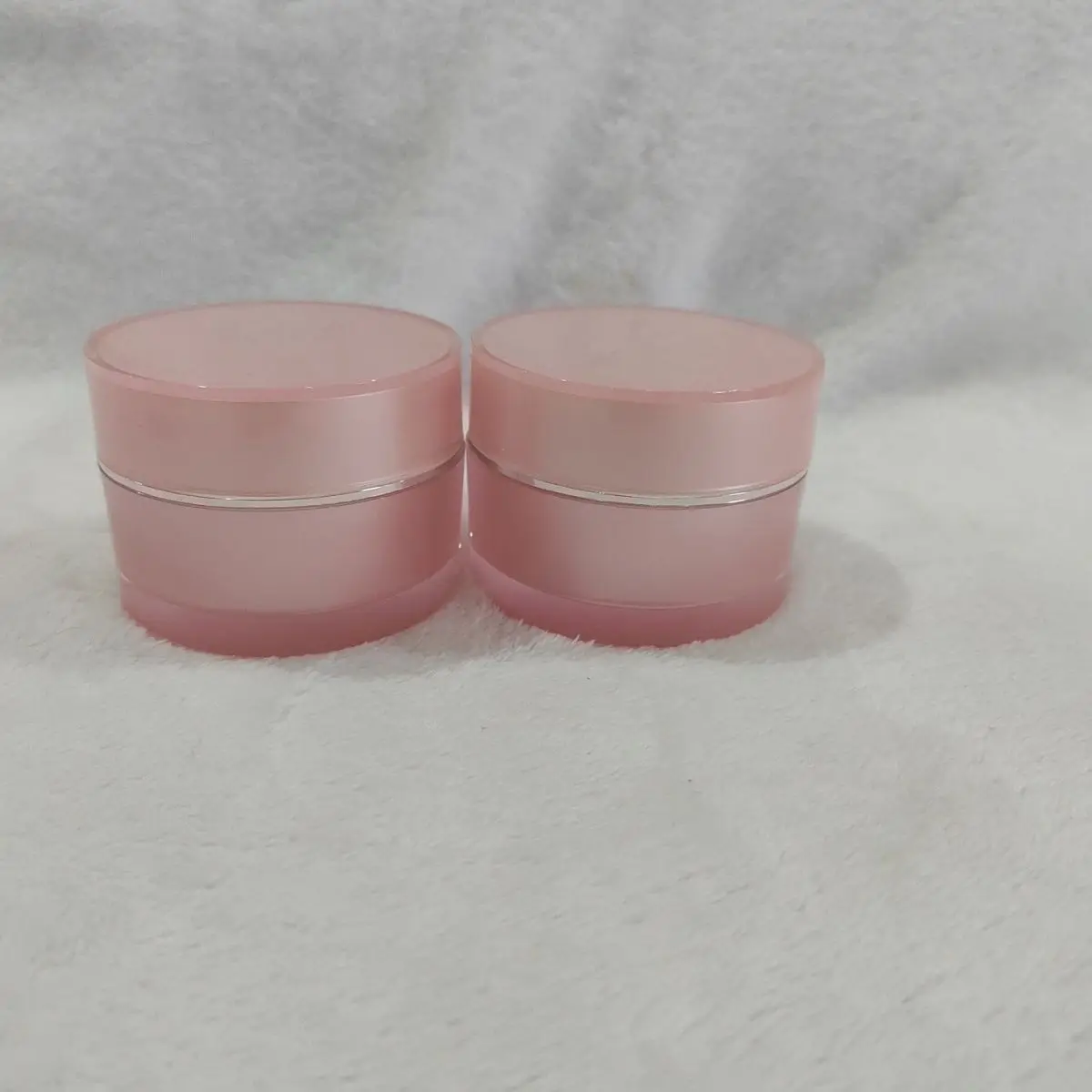 50G straight round pink acrylic jar pot tin bottle cream/gel/moisturizer/hyaluronic acid serum cosmetic packing