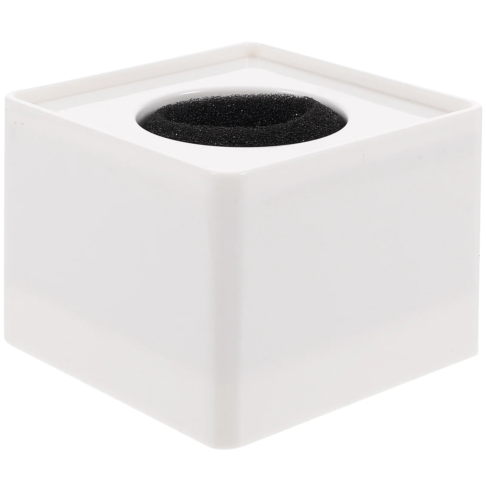 

Portable Microphone Station Logo 67x67x51mm Square ABS Plastic Design with 39mm Hole for Interview Mic DIY PVC Engraving Sticker