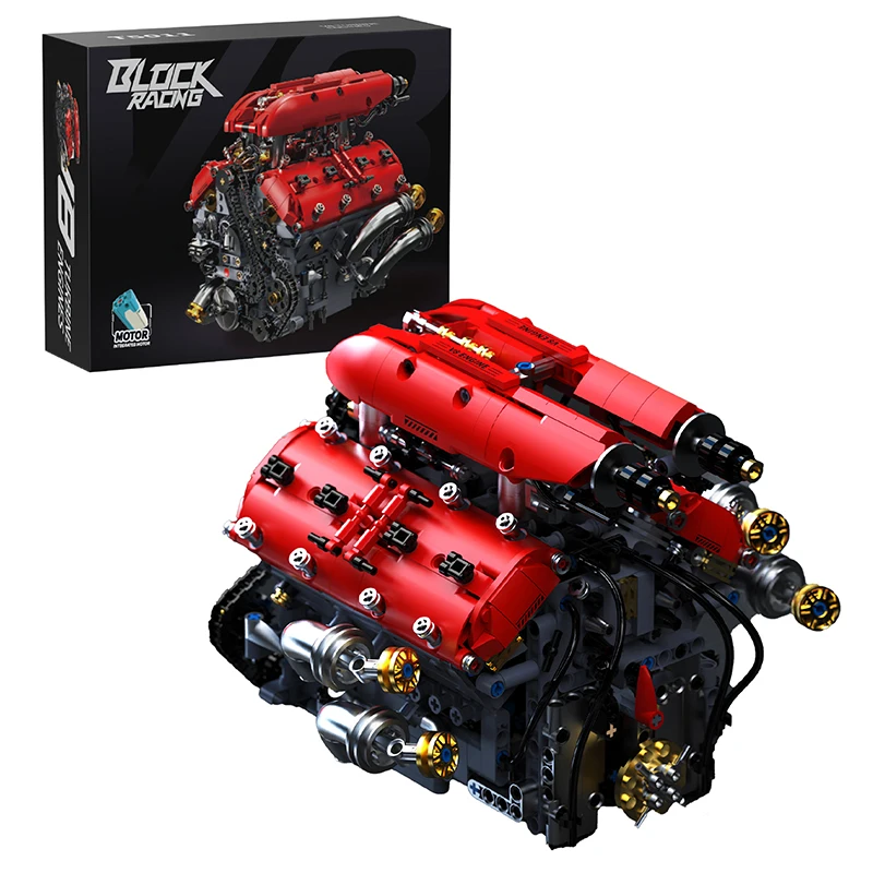 

Электрическая модель турбированных двигателей V8, технический конструктор, детали для сборки автомобиля, игрушки, подарки для детей и взрослых, 1300+ деталей