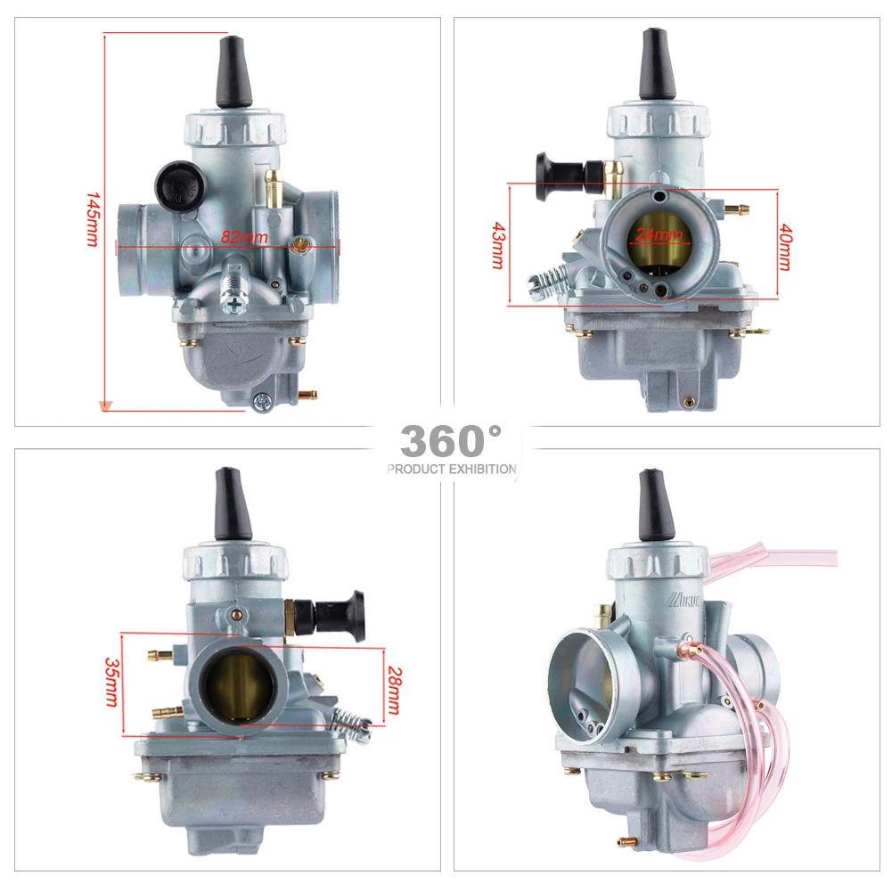 Gaźnik motocyklowy 28mm gaźnik dla Yamaha DT125 RX125 DT RX 100 125 125LC 125MX MX100 MX175 TZR125 2-suwowy dla Mikuni VM24