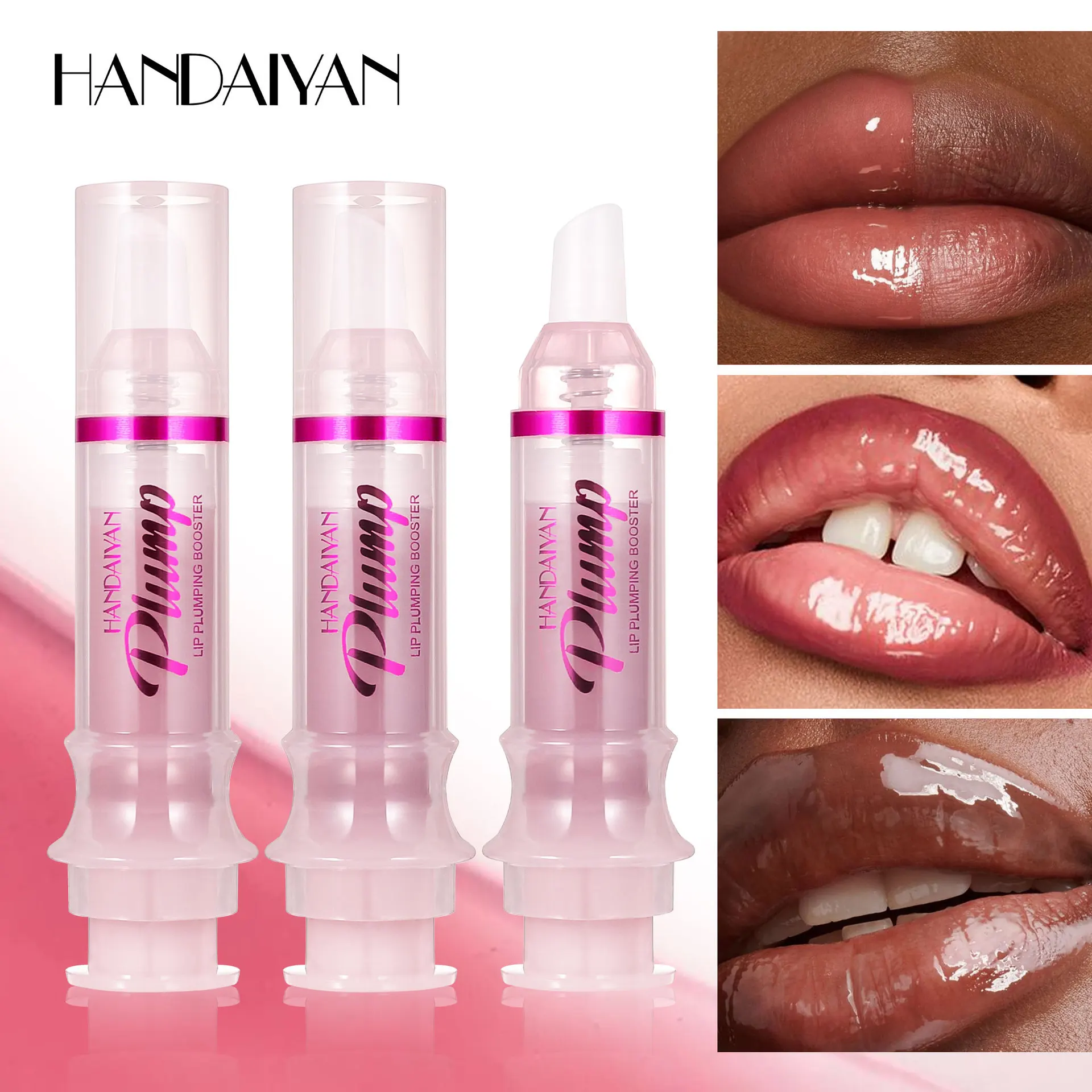 HANDAIYAN Lip Plumping Booster High Shine Lip Plumper Lip Oil เข็มลิปกลอส Lip Balm Extreme Volume Lip Tint แต่งหน้า