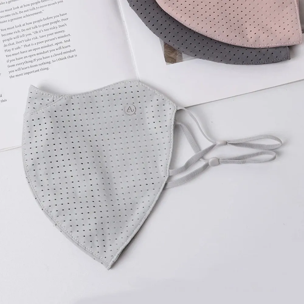 

New Breathable Ice Silk Mask Anti-UV Washable Sunscreen Mask Mesh Dustproof Anti-sun Mask Unisex