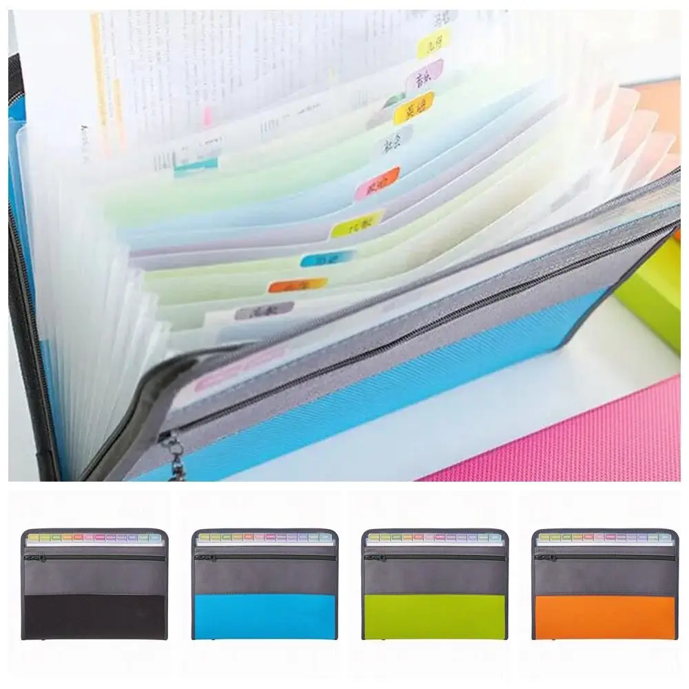 Waterproof Expanding Folder Safe Storage Wear Resistant File Folder 13 Pocket Large Capacity Document Bag Receipts