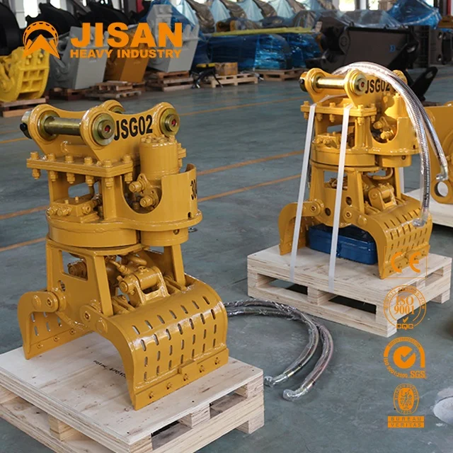 

Multifunctional Hydraulic Grab Excavator Log Crane Tool Handy Wood Grapple Construction Tools Motor Gear Core For Tractor Power