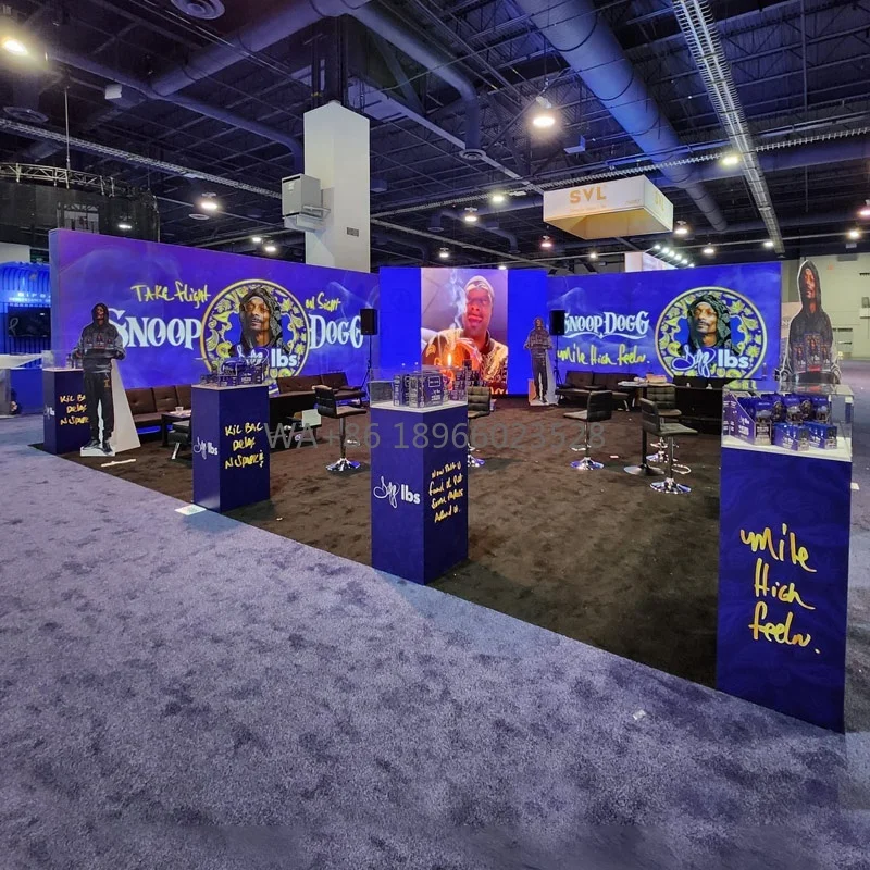 

30X30 Foot Portable Trade Show Booth Modular Exhibition Booth Design Fair Stand Tradeshow Booth Display with Counter