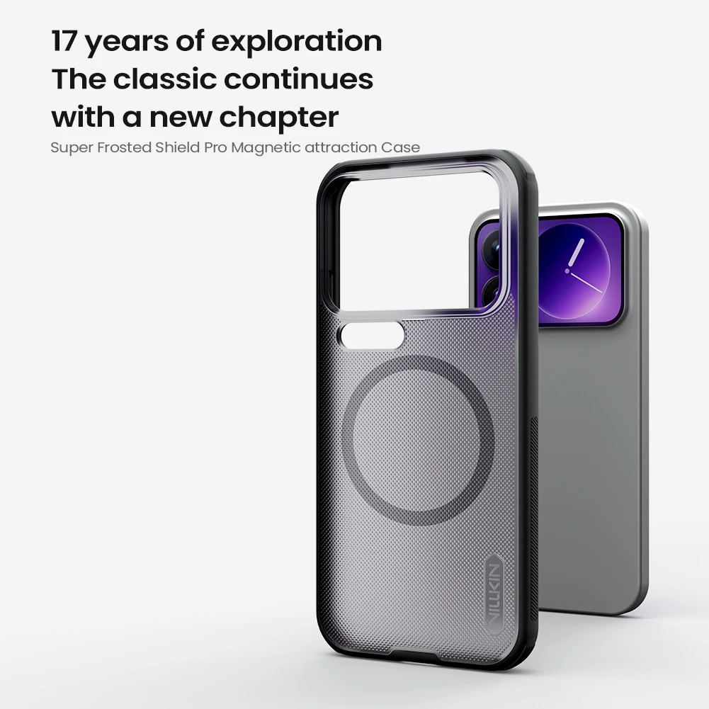 Nillkin Etui na Xiaomi 17 Pro Max Mi 17 Pro Mi 17 Magnetic Frosted Shield Pro, odporne na odciski palców, odporne na wstrząsy, tylna obudowa — zdjęcie produktu 2