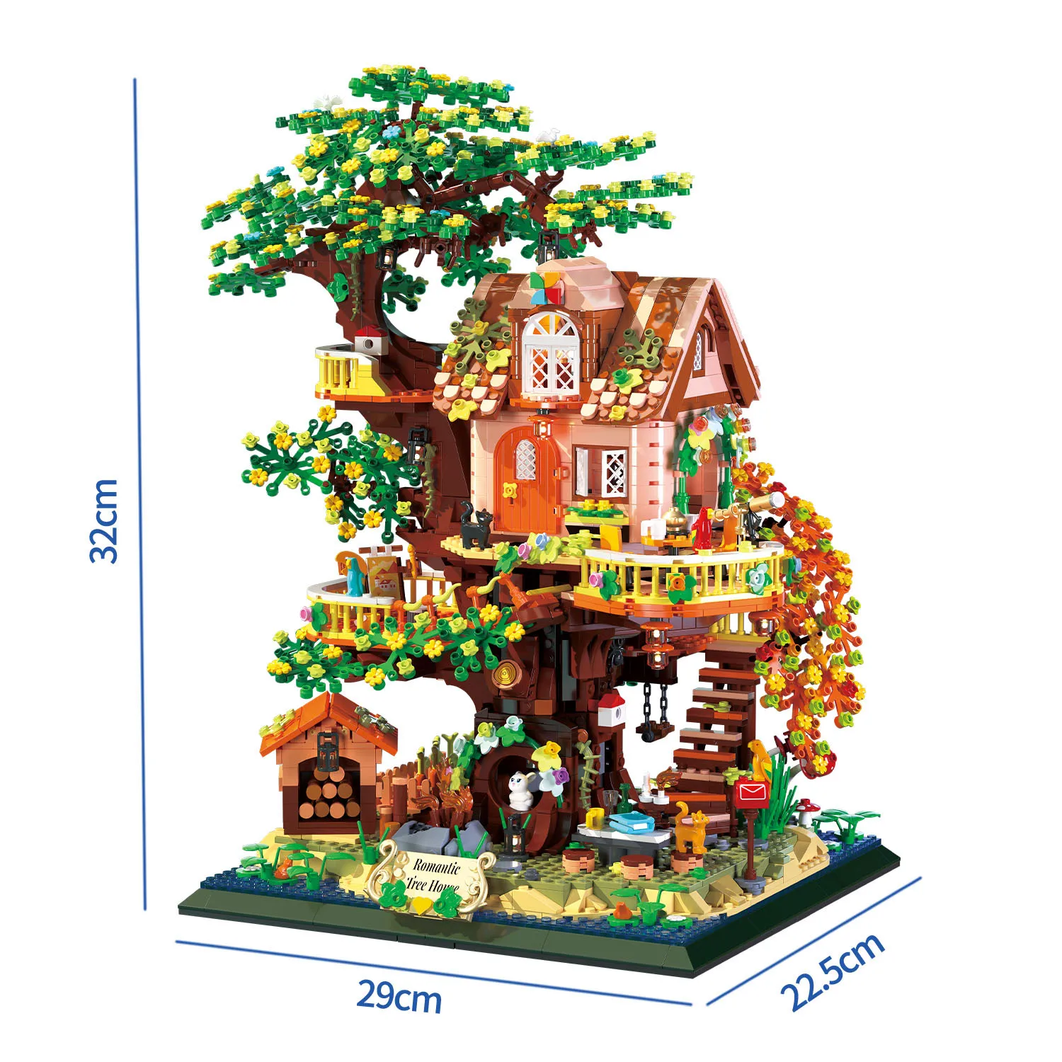 Loz Plant Model Mini Diamond Block Creative 2 Modes Tree House Assemble Building Bricks Figures Toys TreeHouse For Kids Gifts