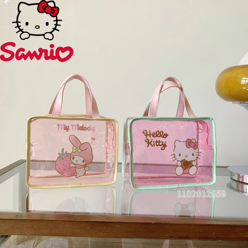 

Hello Kitty New Transparent Portable Cosmetic Bag Waterproof Storage Cosmetic Bag Large Capacity Travel Toiletries Bag