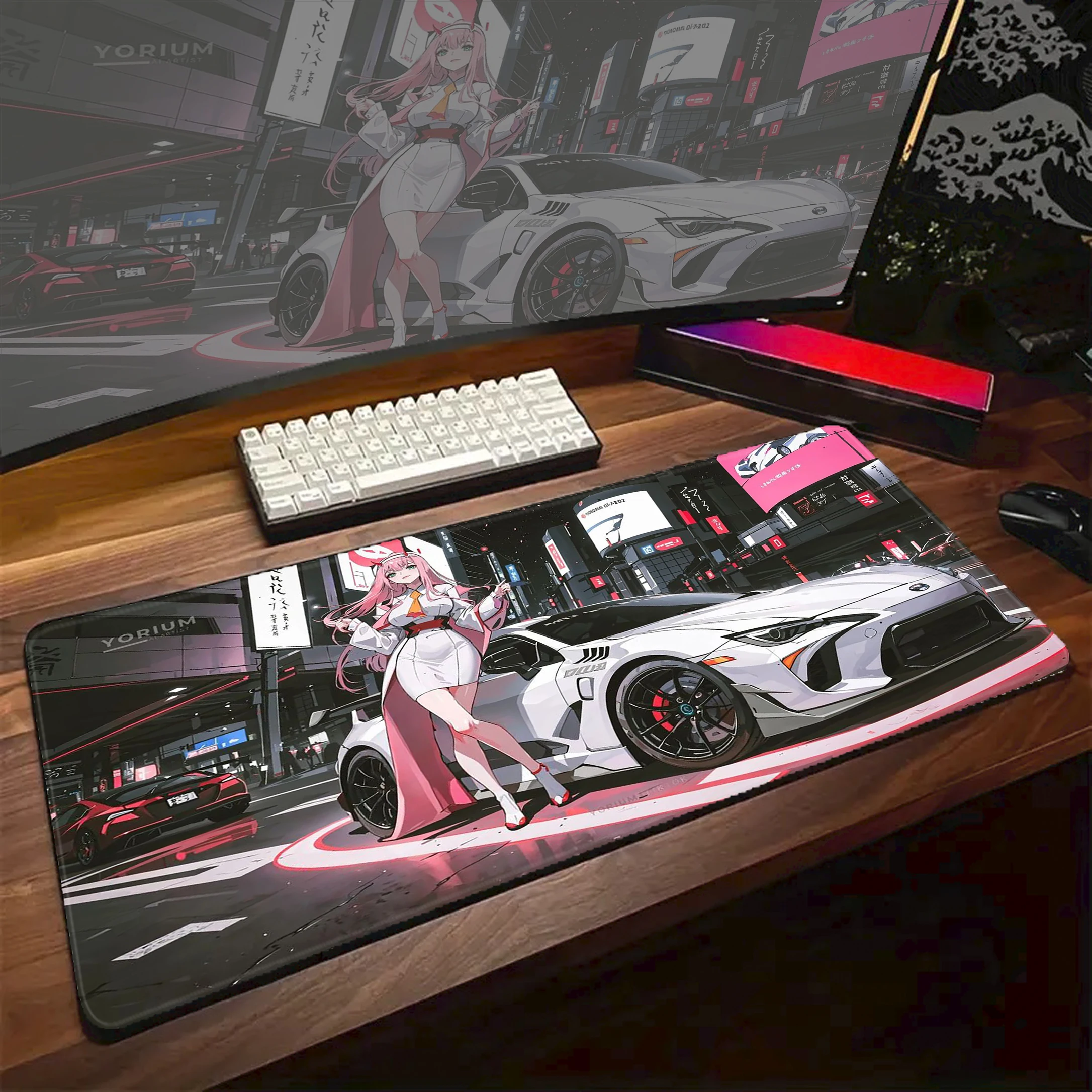 

New Arrivals Sports Car Mousepad HD Printing Computer Gamers Locking Edge Non-slip Mouse Pad XXL 90x40cm Keyboard PC Desk Pad