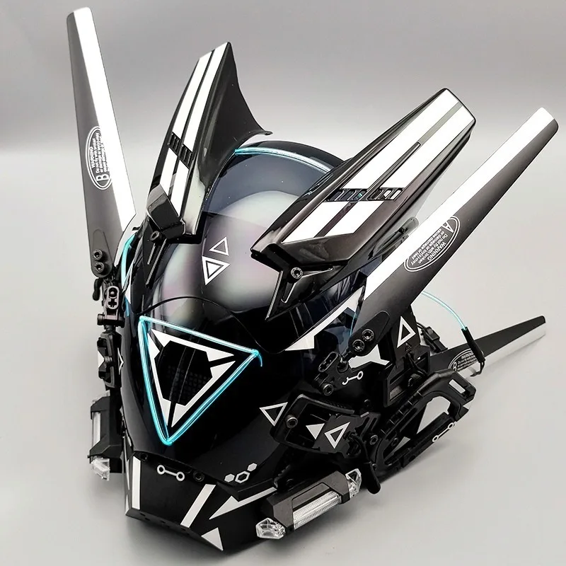 

Male Mecha Glowing Full Face Hood Tactical Mask