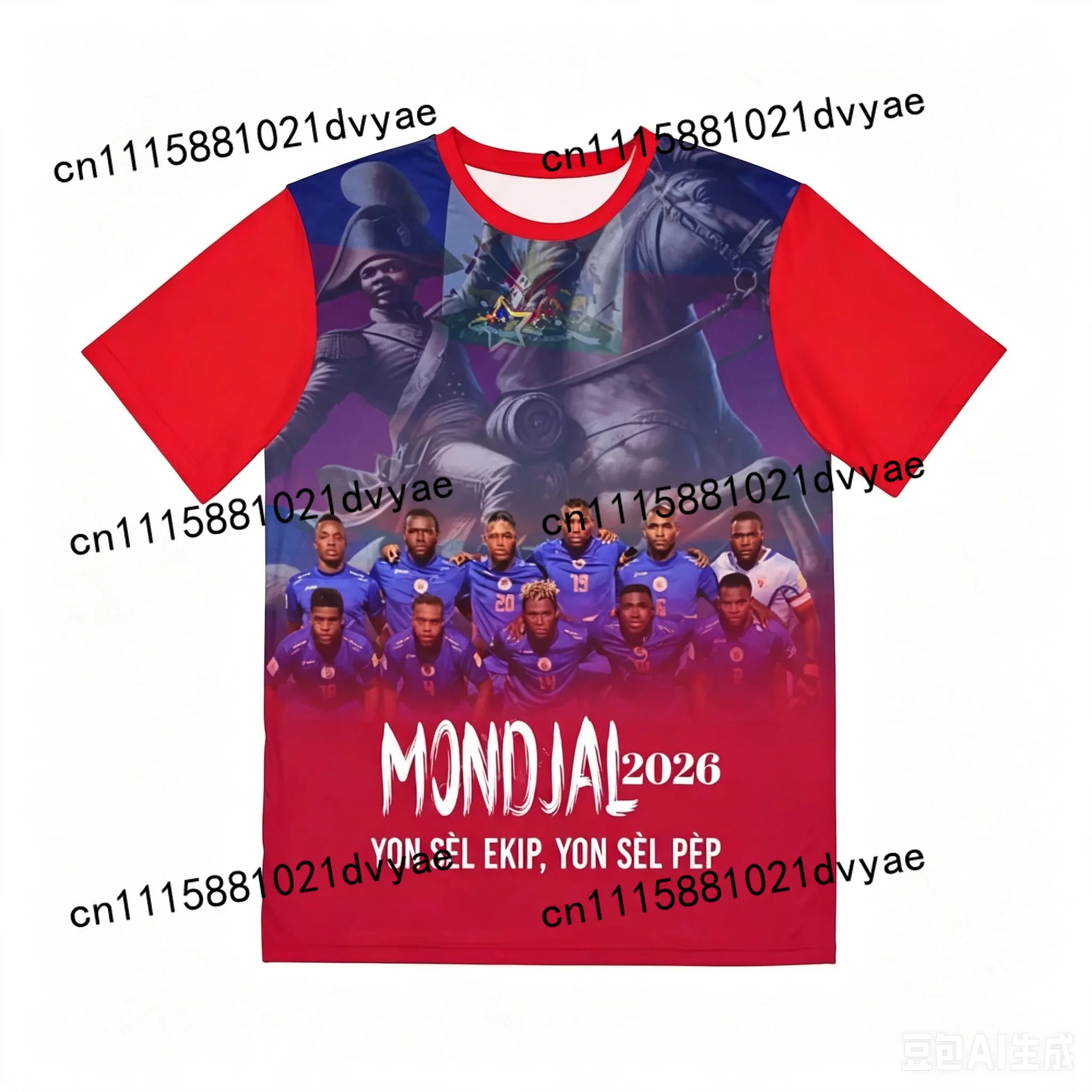Haiti Football 2026 Men's Sport T-Shirt - Family Casual Outdoor Short-Sleeved Shirt
