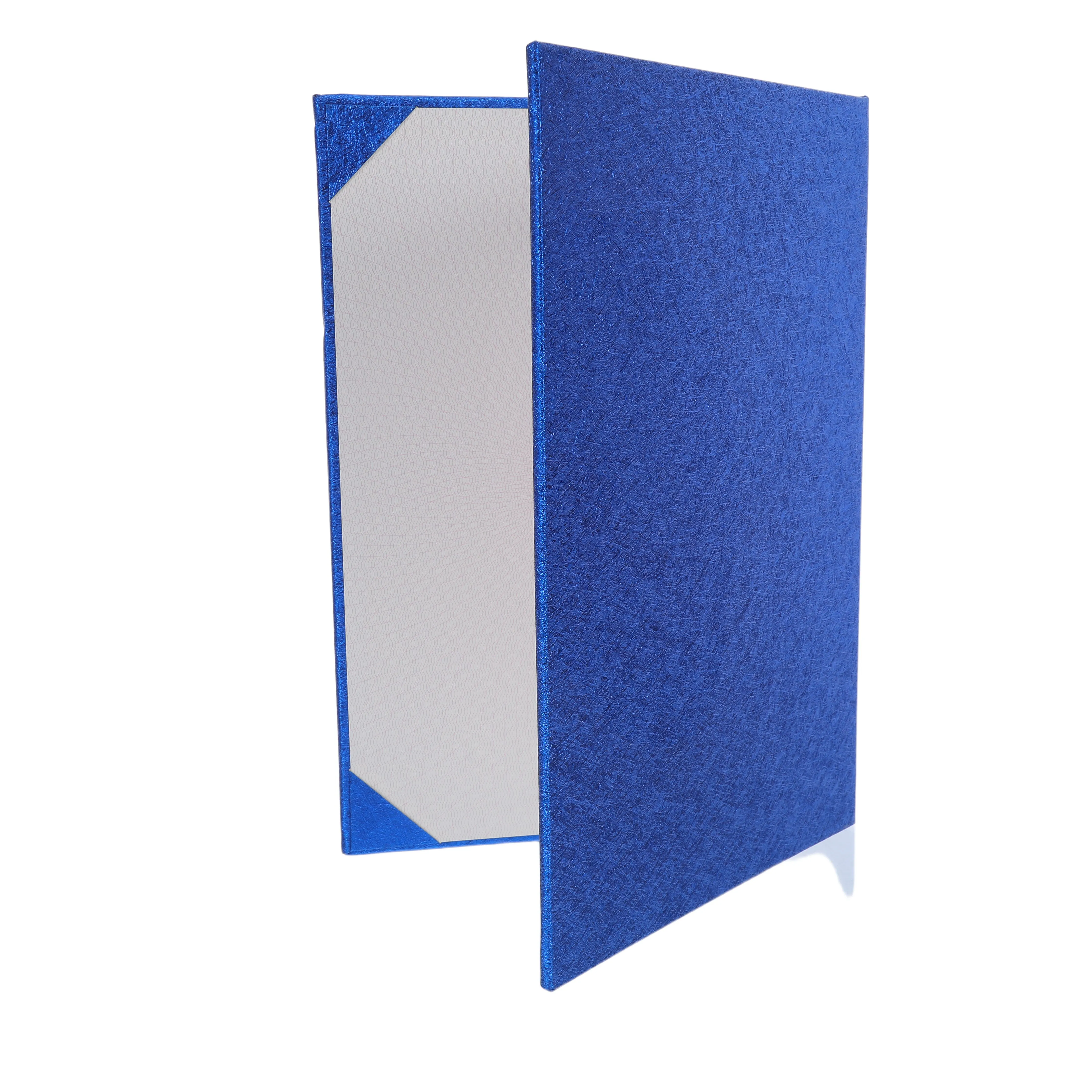 Certificate Folder Holder A4 Letter Size Blue Diploma Cover Paperboard Certificate Protector For Graduation Award