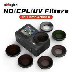 Confezione da 4 Set di filtri per lenti ND8 ND16 ND32 ND64 per DJI Osmo Action 4 HD vetro ottico UV CPL filtro per obiettivo impermeabile accessorio per fotocamera