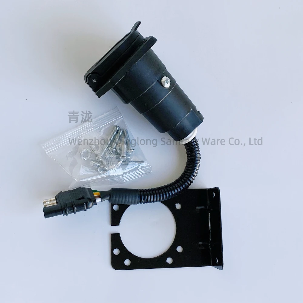 

Outlet Adapters Universal Trailer Accessories 4-Way Flat Truck to 7Way Blade for Towing Solution Trailer Light Adapter