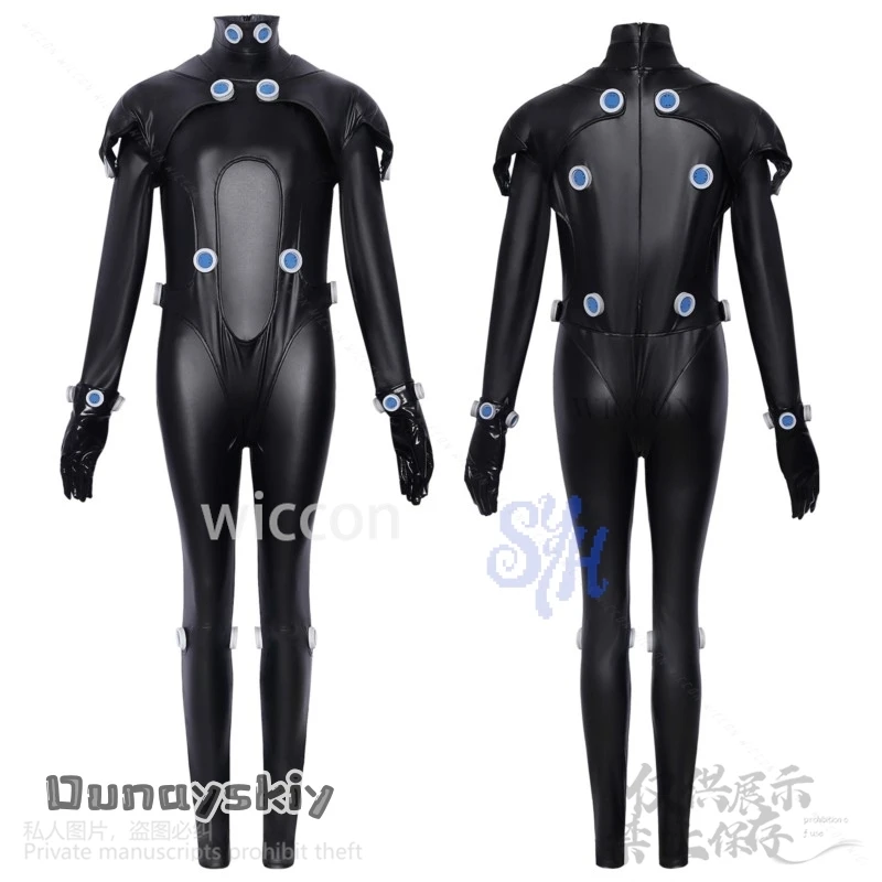 Anime KANTZ Cosplay Reika Shimohira Kostüm Sexy Schwarz Goth Punk Overall Latex Body Y2K Halloween Weihnachten Cos Disguise