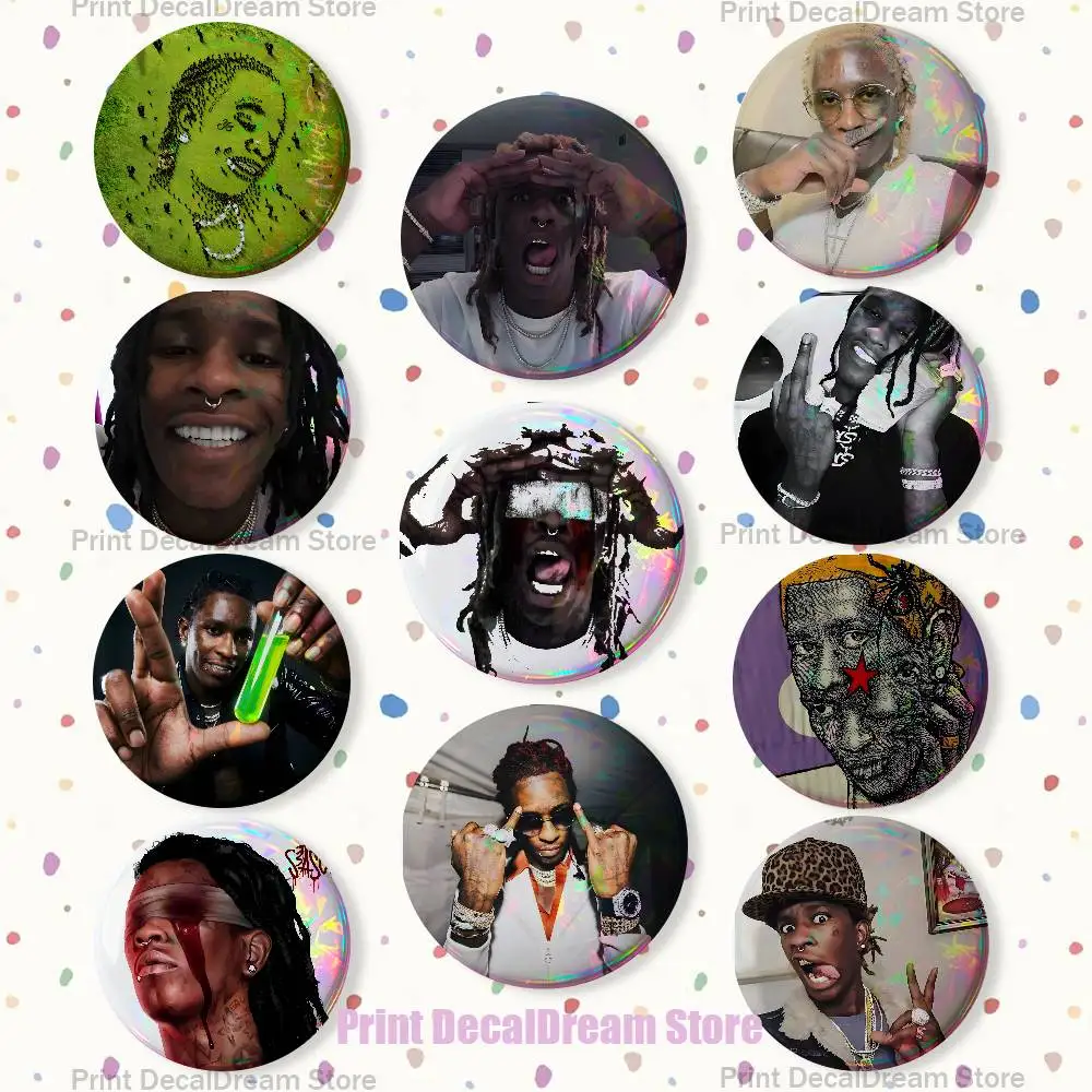 Y-Young T-Thug Badges Creative Tinplate Button Pins Brooch Creative Quotes Badge Clothes Backpack Jewelry Gift