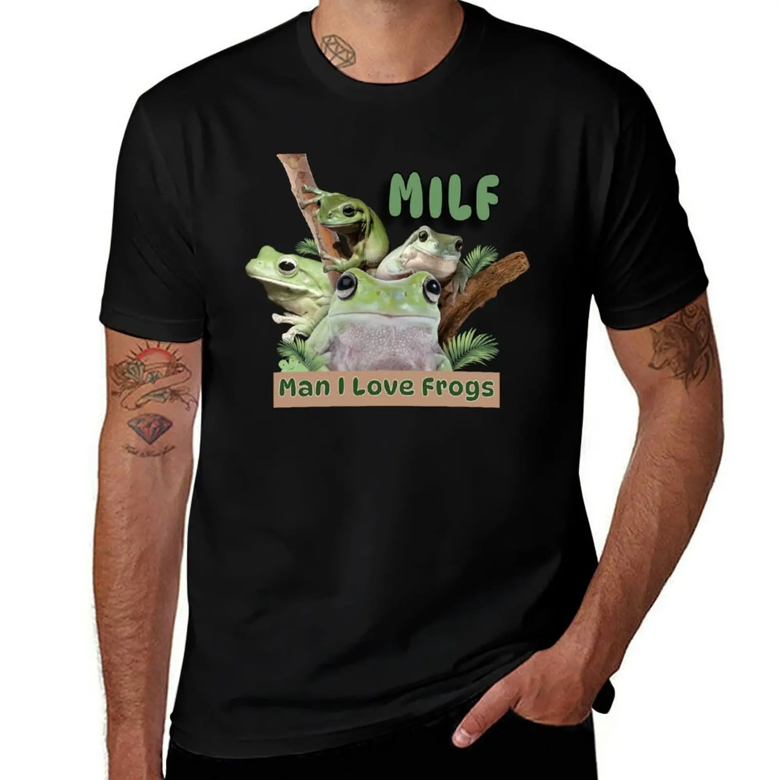 

Man I Love Frogs T-Shirt Soft Cotton Print T-Shirt
