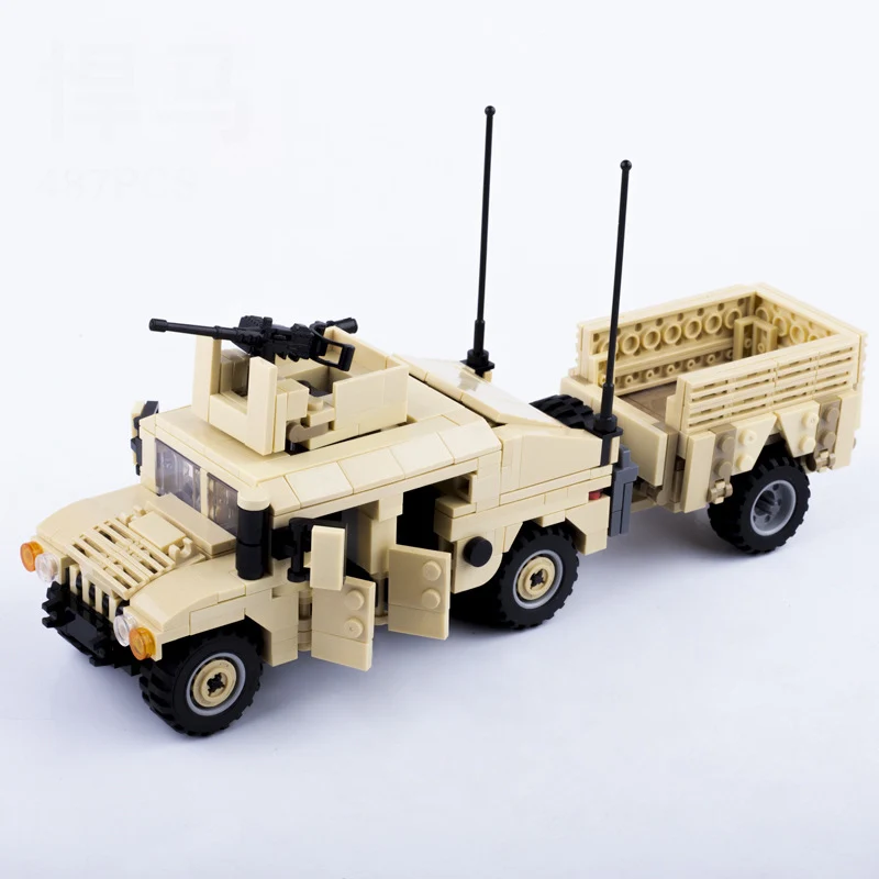 

Armored Car Building Blocks Toy American Hummer Military Assault Vehicle MOC Model Boy Children's Educational Gift