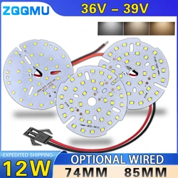 1Pcs 12W Led Lamp Panel SMD2835 Lamp Bead DC36V LED Bulb Lamp 12W Brightness Light Board For Home Diy Bulb Downlight PCB chip