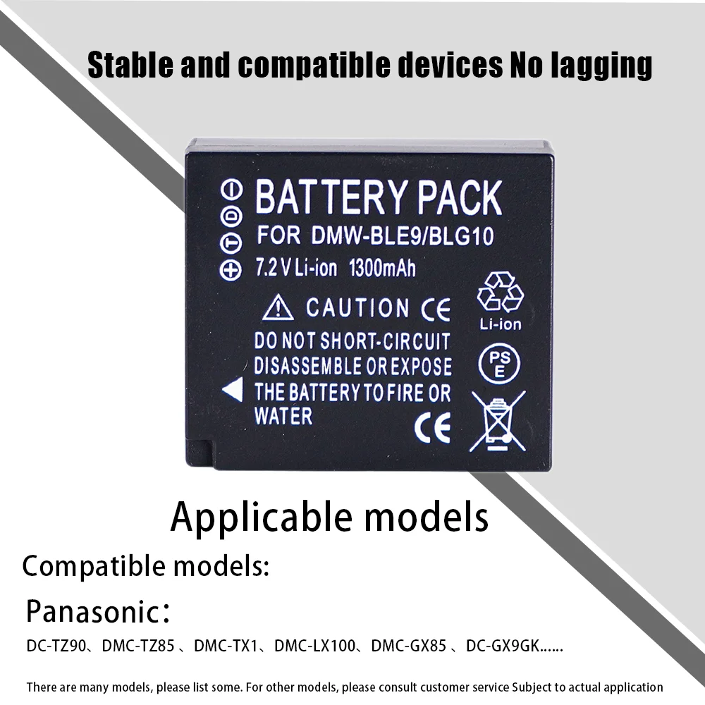 DMW-BLG10 BLG10E Camera Battery 7.2V 1300mAh Rechargeable Battery for Panasonic LUMIX DMC-TZ85 TX1 LX100 GX85 GF6 GX7 ZS110 ZS70 view 6