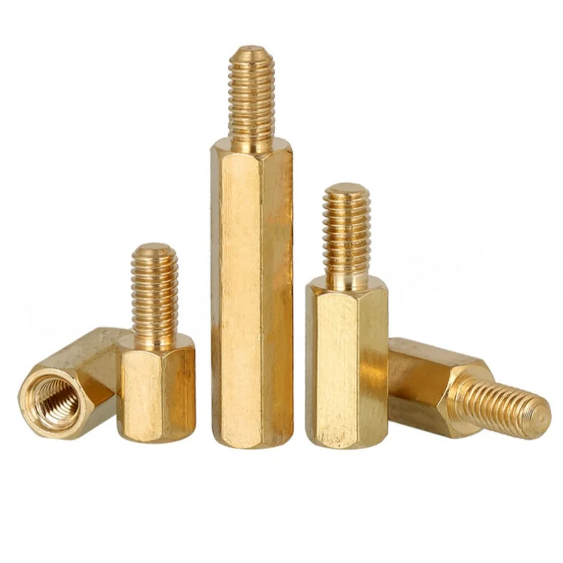 30/50pcs M2m2.5hex Brass Standoff Copper Spacing Screw Male Female Threaded Pillar Pcb Column Computer Motherboard Spacer