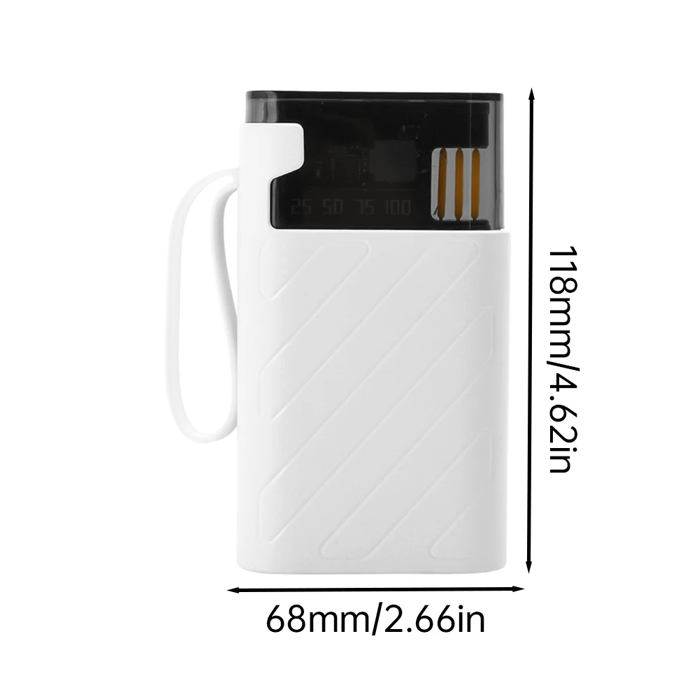3*18650 LED Power Bank Battery Box Holder Portable Dual USB Type C Charge Shell for iPhone Xiaomi Huawei 18650 Battery Cases