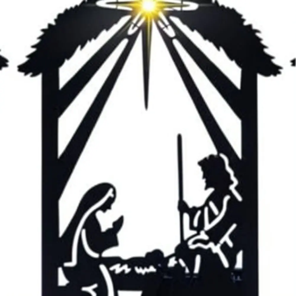 Decorative Metal Nativity Shadow Stake Outdoor Christmas Ornament Garden Yard Silhouette Art Lawn Festive Party Supplies