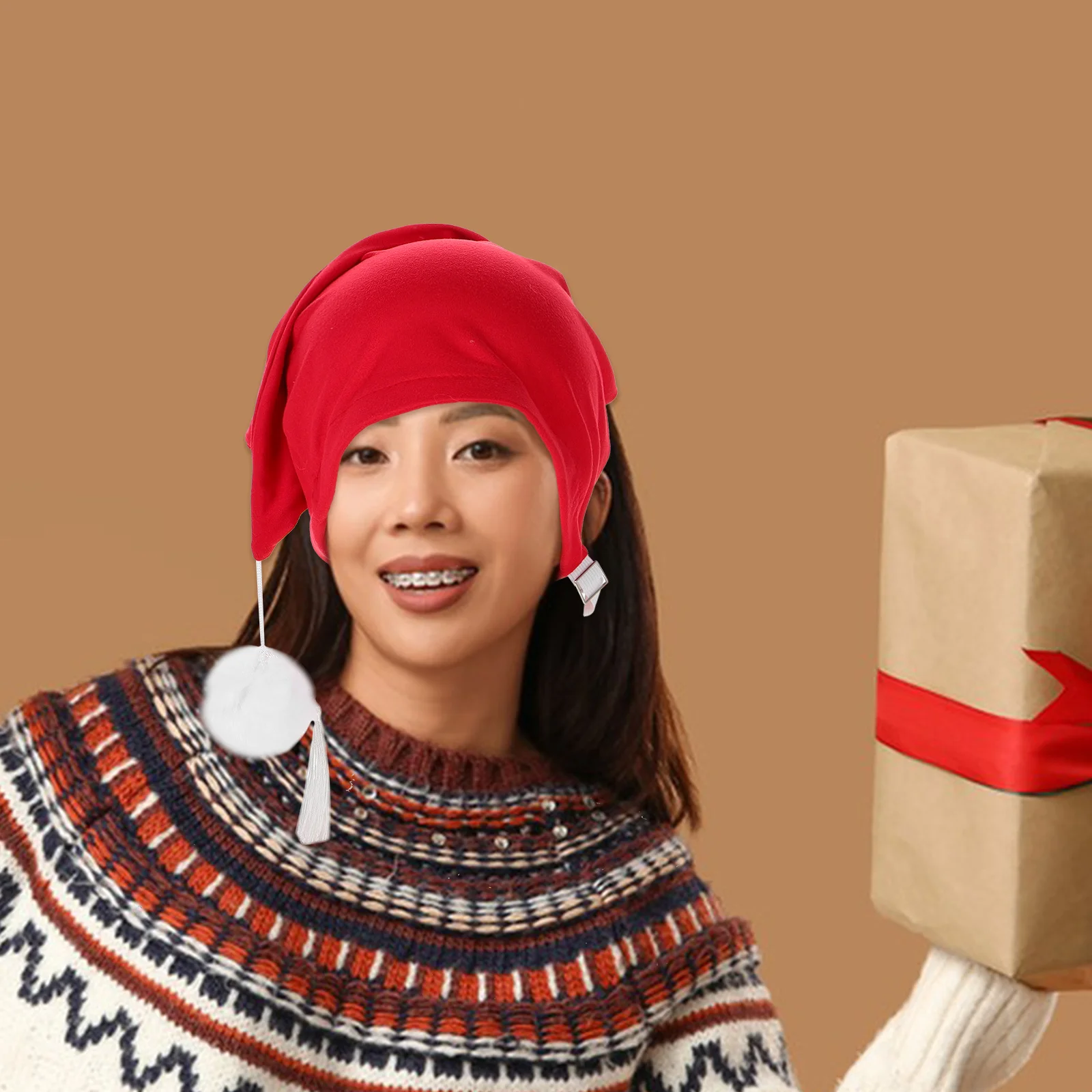 

Christmas Gnome Hat Dwarf Cap Soft Lightweight Cosplay Party Photo Prop Decorative Christmas Costume Accessory for Men Women