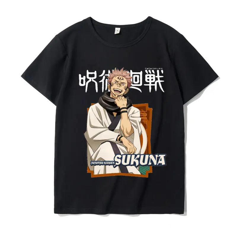

Spell Return Battle T-Shirt Five Knotts Yoshihito Short Sleeve Anime Second Dimension Japanese Casual Versatile Men's Clothes