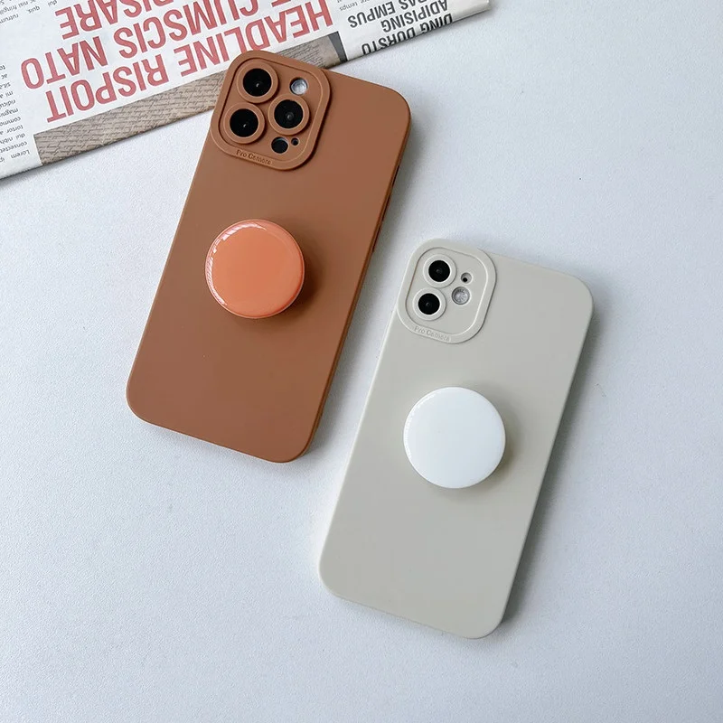 Popped Epoxy Round Phone Socket for iPhone 15 16 17 Grip Tok Phones Holder Finger Ring Stand for Samsung Xiaomi - view 2
