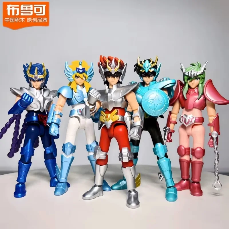 Blokees originales Saint Seiya Galaxy versión V1 V2 Anime Seiya Shiryu Hyoga Shun Ikki modelo coleccionable juguetes regalos