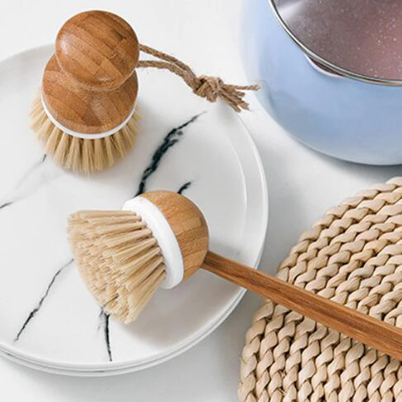 Multifunction Home Kitchen Washing Utensils Wooden Long Handle Pan Pot Cleaning Brush Dish Bowl Washing Brush Cleaning Tools