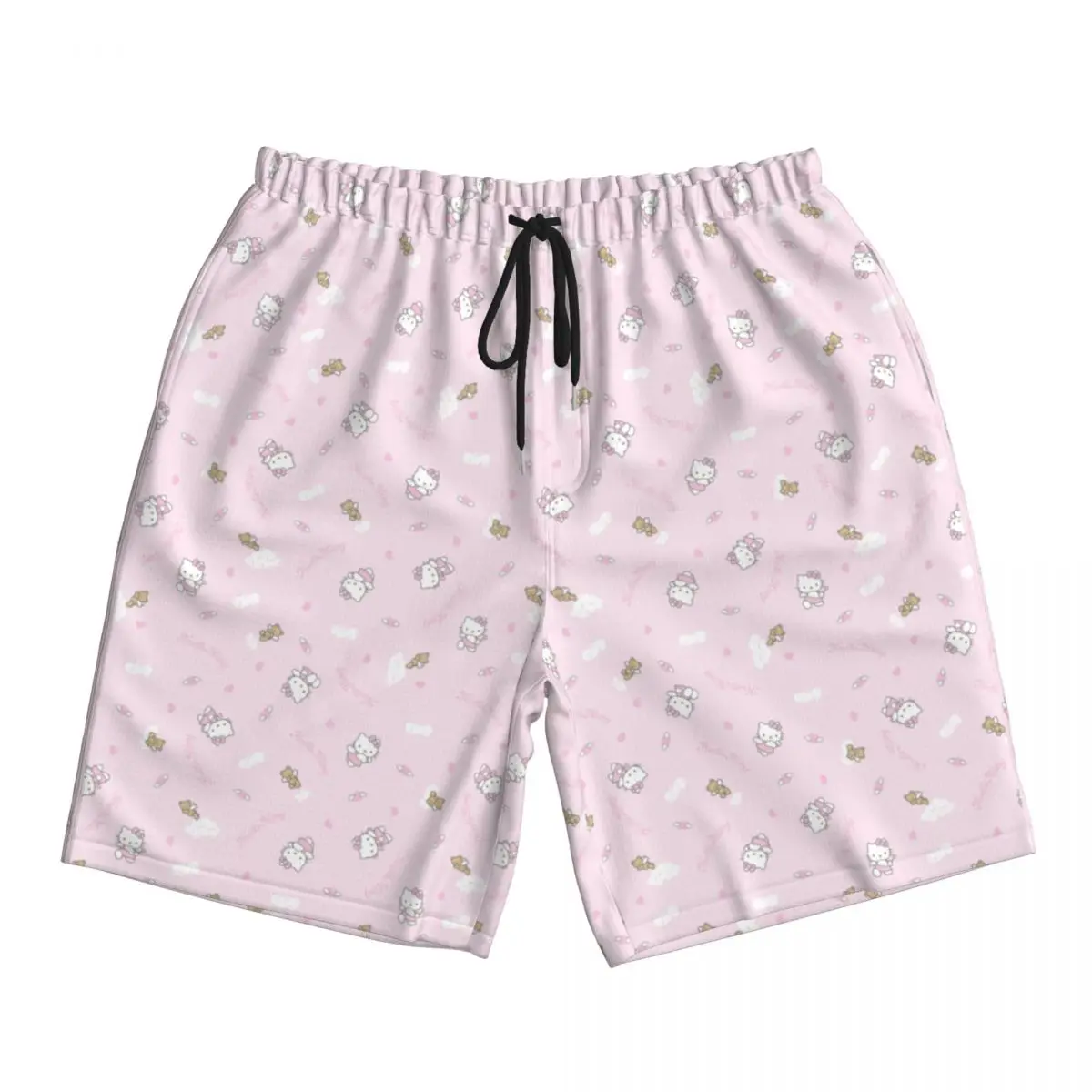 

Новые летние мужские шорты с рисунком кота Hello Kitty, мужские плавки, пляжные шорты с принтом, уличная одежда для отпуска, одежда